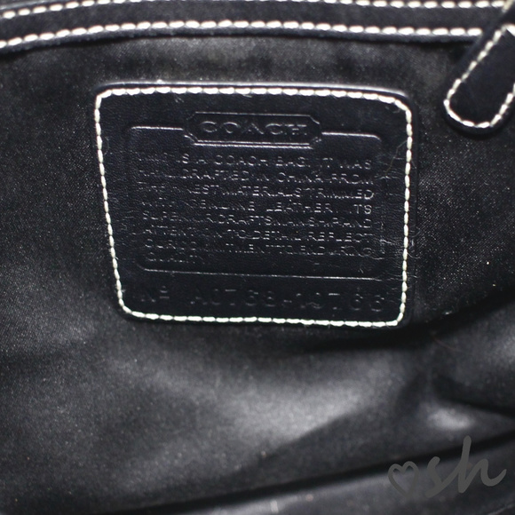 Coach Medium Black Canvas Ergo Signature Tote Bag - Picture 5 of 7